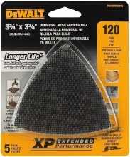 MESH 120 GRIT, HOOK and LOOP, TRIANGLE, 5-Pack
