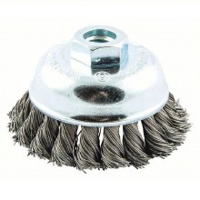 WIRE BRUSH, .020 X 3-1/2"X 5/8-11 -TWIST KNOT WIRE CUP-GEMINI