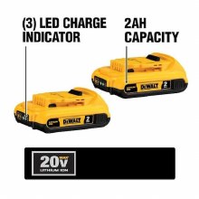 Additional picture of Kit Combo 2-Tool (DCD1007 & DCF845) 20V Max Cordless Brushless Compact Dewalt (2) Batteries (1) Charger (1) Tool Bag