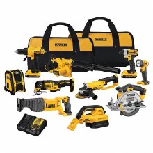 TOOL COMBO KIT, 10 PC, 20V MAX LI-ION  DEWALT