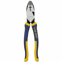 PLIERS, LINESMAN, W/CRIMPER & FISH TAPE PULLER, 9.5"IRWIN/VISE GRIP