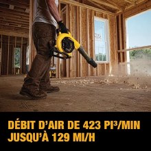 Additional picture of Blower Kit 60V Max Flexvolt Cordless Brushless Handheld Leaf Dewalt (1) Battery (1) Charger