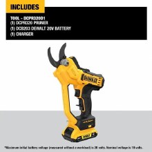 Additional picture of Pruner 20V Max Cordless 1-1/2" Kit Dewalt (1) Battery (1) Charger (1) Tool for Blade Change