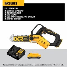 Additional picture of Saw Pruning Chainsaw 20V Max XR Cordless Brushless 8" Kit Dewalt  (1) Battery (1) Charger