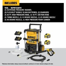 Additional picture of Power Washer 2X20V Max 1600 Max PSI Cordless Brushless Kit Dewalt (2) Batteries (2) Chargers