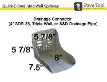 Additional picture of Drain, Quick-E-Retaining Wall Spillway, Aluminum