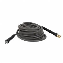 Additional picture of HOSE, 3/8" X 50', HOSE COUPLED W/ QUICK CONNECTS 4,500 PSI SINGLE WIRE BRAID 3/8", 300Â°F  GREY NON MARKING
