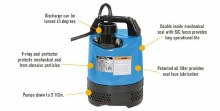 Additional picture of PUMP, DEWATERING, 2", TSURUMI CENTER DISCHARGE- 110 V, 62 GPM DISCHARGE