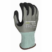 GLOVES, 18g Gray Kyorene ProÂ® Liner With Black HCTÂ® Micro Foam Nitrile Palm Coating, Thumbcrotch Reinforcement, Touch Screen, ANSI A4