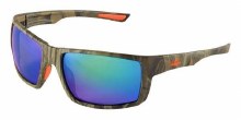 GLASSES, Bullhead Safety Sawfish  - Camo Frame - Green Mirror Anti-Fog Lens