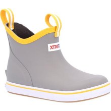 BOOT, KIDS ANKLE DECK BOOT GRAY/YELLOW, XTRATUF