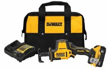 Additional picture of Saw Reciprocating 20V Max Atomic Cordless Brushless Kit Dewalt (1) Battery (1) Charger (2) Blades (1) Tool Bag
