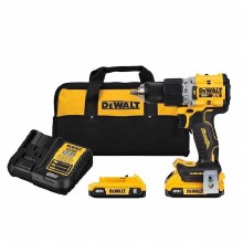 DRILL , HAMMER   LI-ION 20V 1/2" VARIABLE SPEED SPEED COMPACT, W/BAG  2 COMPACT 2 AH BATTERIES AND CHARGER