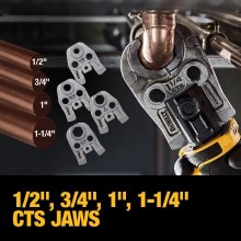 Additional picture of PRESS TOOL, COMPACT  1/2"-1-1/4" INCLUDES 4 DIES , CHARGER, 2-4AH BATTERIES