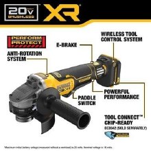 Additional picture of GRINDER, ANGLE CORDLESS 4-1/2"-5" VARIABLE SPEED PADDLE FLEXVOLT 20V MAX XR, BARE TOOL