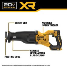 Additional picture of SAW, RECIPROCATING , COMPACT MAX BRUSHLESS, 20V