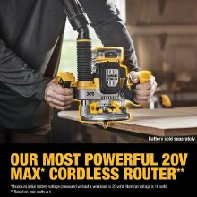 Additional picture of Router Plunge 20V Max XR Cordless Brushless 2-1/4 Peak HP Dewalt (Bare Tool)