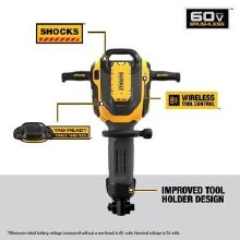 Additional picture of BREAKER 38# 60V MAX USES 1-1/8" STEEL WITH CART & STEEL, 2-15AH BATTERIES-DEWALT
