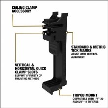 Additional picture of Laser 20V Max XR 3x360 Green Line Laser Kit Dewalt (1) Battery (1) Charger (1) Ceiling/Wall Bracket w/Tripod Mount (1) Laser Target Card