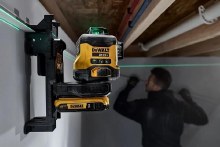 Additional picture of Laser 20V Max XR 3x360 Green Line Laser Kit Dewalt (1) Battery (1) Charger (1) Ceiling/Wall Bracket w/Tripod Mount (1) Laser Target Card