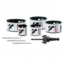 Additional picture of HOLE SAW KIT HS 500G  GENERAL PURPOSE 9 PIECE 5 SIZES 2-1/8" to 4-3/4"