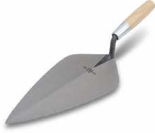 TROWEL, WIDE LONDON, 11", W/ WOOD HANDLE