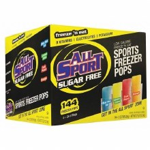 ALL SPORT SUGAR FREE FREEZER POPS Blue Raspberry/Fruit Punch/Lemon-Lime/Orange (CASE MIXED 144) (4 bags of 36) ALL SPORT SUGAR FREE FREEZER POPS Blue Raspberry/Fruit Punch/Lemon-Lime/Orange (CASE MIXED 144) (4 bags of 36)