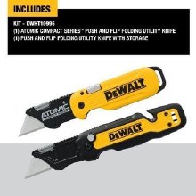 Additional picture of UTILITY KNIFE, PUSH UP FLIP FOLDING 2 PACK