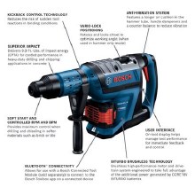 Additional picture of ROTARY HAMMER 1-7/8" 9.3 FTLB CORE 18V PROFESSIONAL KIT w/2 8 AH BATTERY, CHARGER