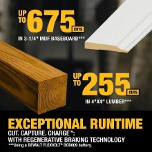 Additional picture of Saw Miter Double Bevel Sliding 60V Max Cordless Brushless Kit Dewalt (1) Battery (1) Charger
