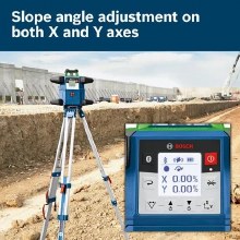 Additional picture of LASER, GREEN BEAM ROTATING TRIPOD, GRADE ROD, DETECTOR, REMOTE, CEILING HANGER, 4 AH BATTERIES, CHARGER, CASE