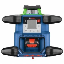 Additional picture of LASER, GREEN BEAM ROTATING TRIPOD, GRADE ROD, DETECTOR, REMOTE, CEILING HANGER, 4 AH BATTERIES, CHARGER, CASE