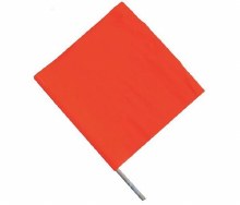 FLAG VINYL HANDHELD WARNING FLAG 24"X24"