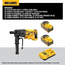 Additional picture of Drill Core Handheld 60V Max 6-3/8" Variable Speed Kit (2) Batteries 15 Ah (1) Charger Dewalt