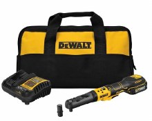 Ratchet 20V Max  XR Cordless Brushless 3/8" & 1/2" Kit Dewalt (1) Battery (1) Charger (1) Bag