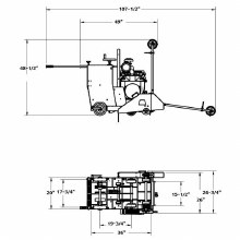 Additional picture of SAW FLOOR 26" CONCRETE 15 HP ELECTRIC 3Ph 230-460V POWER RAISE