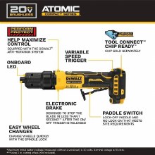 Additional picture of Grinder Die Atomic 20V Max Dewalt (Bare Tool)