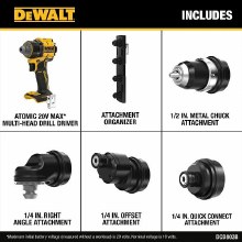 Additional picture of Drill Driver Multihead 20V Max Atomic Dewalt (Bare Tool)