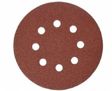 SANDPAPER 5" HOOK-N-LOOP 80 GRIT 5 PAK- 8 HOLE