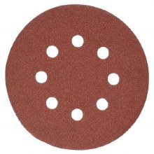Additional picture of SANDPAPER 5" HOOK-N-LOOP ASSORTMENT GRIT 5 PAK- 8 HOLE