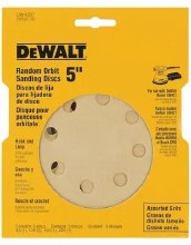 Additional picture of SANDPAPER 5" HOOK-N-LOOP ASSORTMENT GRIT 5 PAK- 8 HOLE