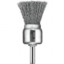 Additional picture of WIRE BRUSH 1" CRIMP END 1/4" STEM-MOUNTED CARBON STEEL
