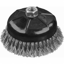 Additional picture of Wire Cup Knotted Brush 4" Carbon Steel with 5/8" Arbor Dewalt