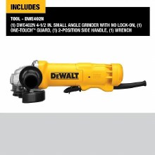 Additional picture of GRINDER 4-1/2" ANGLE GRINDER NON-LOCKING PADDLE  11 AMP