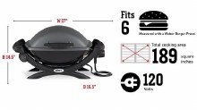 Additional picture of GRILL Q1400 PORTABLE DARK GRAY ELECTRIC