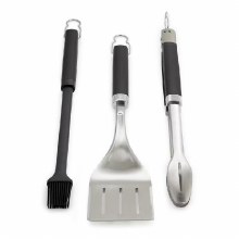 TOOL SET 3 PIECE SPATULA, TONGS, BRUSH FOR GRILL  PRECISION