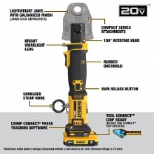 Additional picture of Press Tool Plumbing Pipe Compact 1/2"-2" Dies (2) 4.0 AH Batteries  (1) Charger