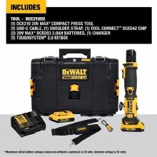 Additional picture of Press Tool Plumbing Pipe Compact 1/2"-2" Dies (2) 4.0 AH Batteries  (1) Charger
