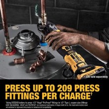 Additional picture of Press Tool Plumbing Pipe Compact 1/2"-2" Dies (2) 4.0 AH Batteries  (1) Charger