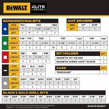 Additional picture of Drilling And Driving Elite Series Bit Set Dewalt (100-Pc.)